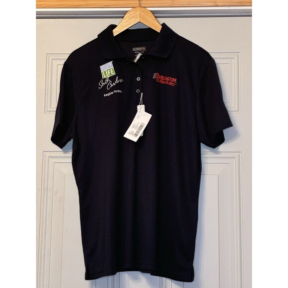 Nascar Shirt Womens X Large Polo Darlington Raceway Blue Short Sleeve Core 365 - Picture 1 of 9